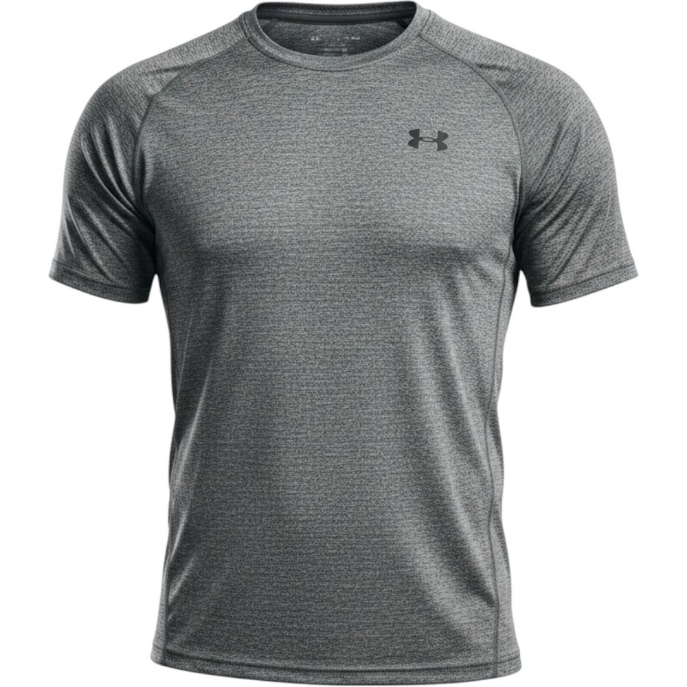 Under Armour Mens Tech Tee Short Sleeve Heather Gray Training Shirt Medium